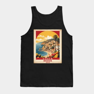 Costa Brava Spain Travel Tourism Retro Vintage Tank Top